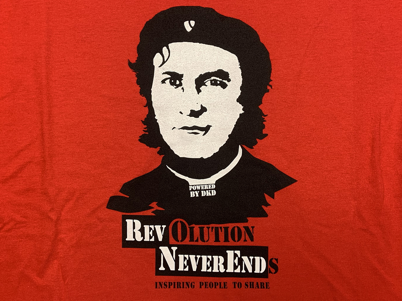 Rotes Shirt mit Revolution-Print (Herren)