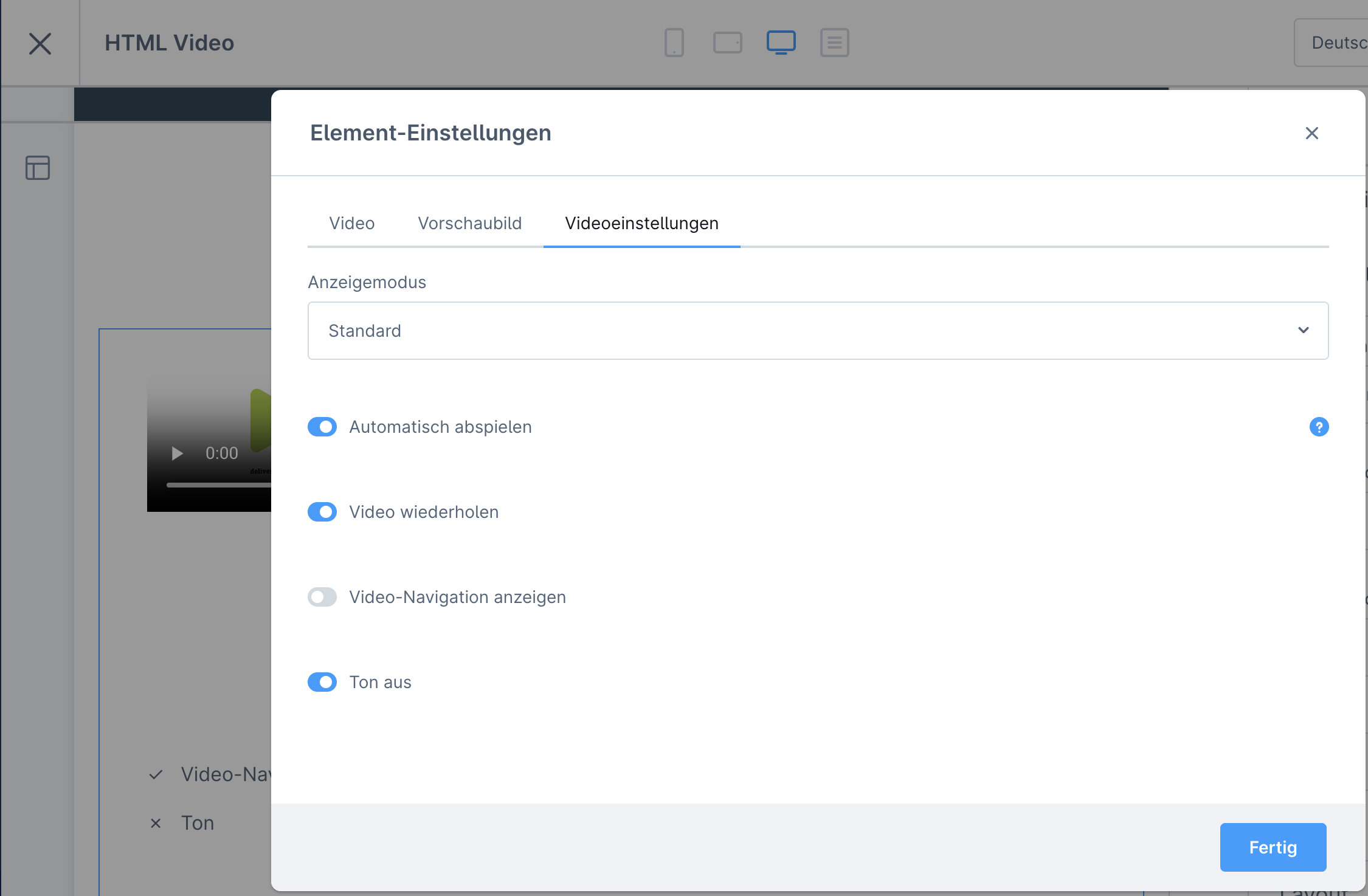 Screenshot des HTML-Plugin-Backends in Shopware
